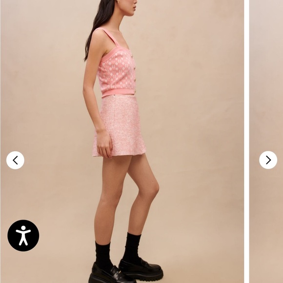 💖BRAND NEW MAJE PARIS PINK MINI SKIRT/ SKORT💖 - Picture 6 of 13